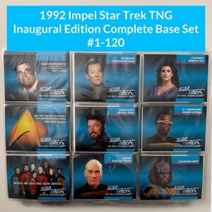 1992 Impel Star Trek TNG Inaugural Edition Complete Base Set #1-120